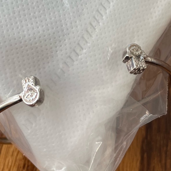 Alex and Ani Hamsa Cuff Bracelet 925 Sterling Silver - Picture 3 of 4
